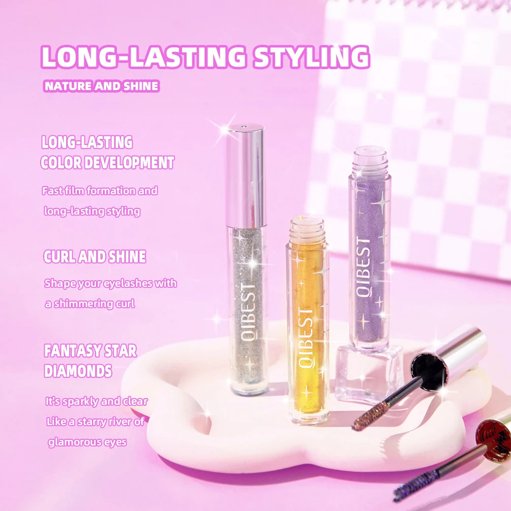 Elevate Your Look with 1 PC Diamond Glitter Mascara for Dazzling, Long-Lasting Curl and Shine