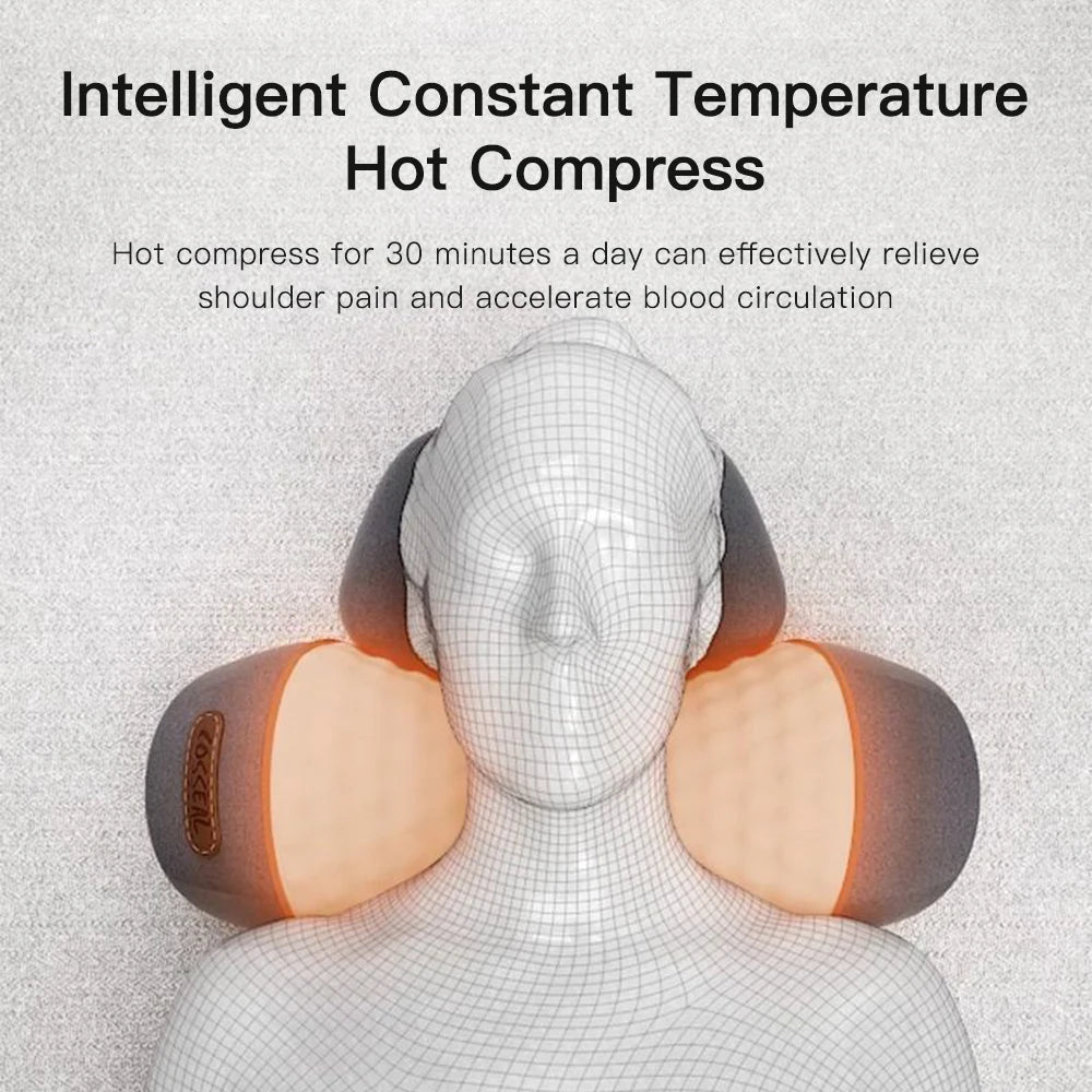 Ultimate Electric Neck Massager Pillow with Hot Compress & Vibration - Relax and Relieve Neck and Shoulder Tension Effortlessly
