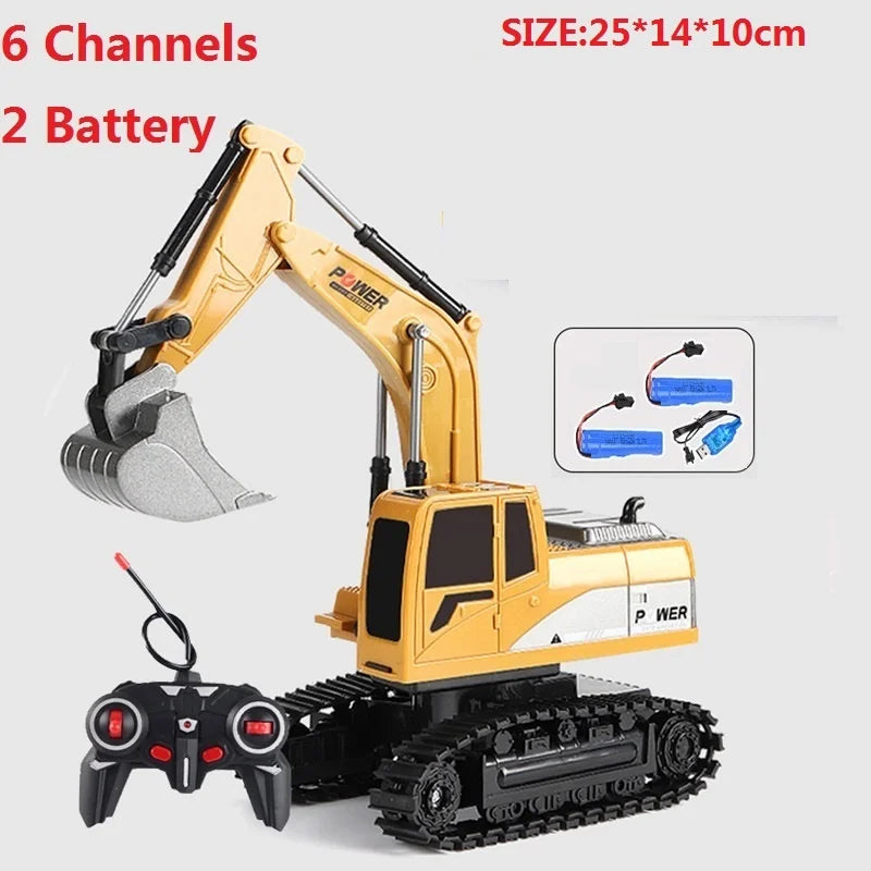 Exciting RC Excavator for Kids - Remote Control Dump Truck and Bulldozer Toys - Perfect Gift for Young Engineers