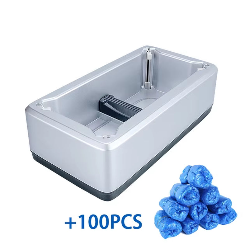 Effortless Cleanliness: Automatic Hand-Free Shoe Cover Dispenser for Home and Office - Portable, Durable, and Eco-Friendly