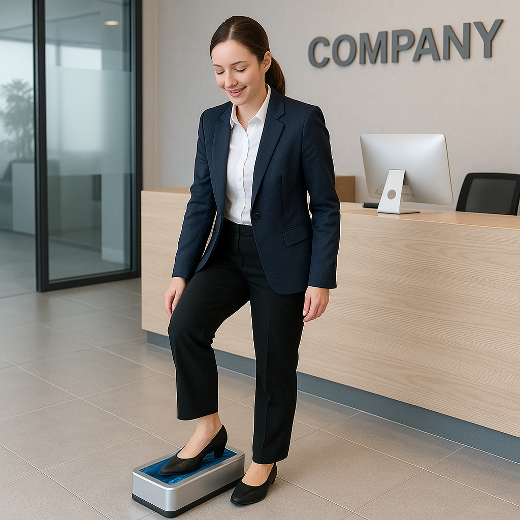 CleanStep™ — Hands-Free Shoe Cover Dispenser for Effortless Floor Protection