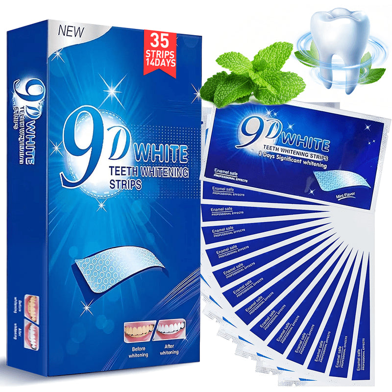 Pearlux™ 9D Mint Whitening Strips - Unleash Your Brighter Smile Safely and Effectively!