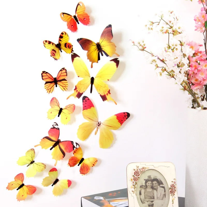 FlutterHome 3D Butterfly Wall Stickers Whimsical...