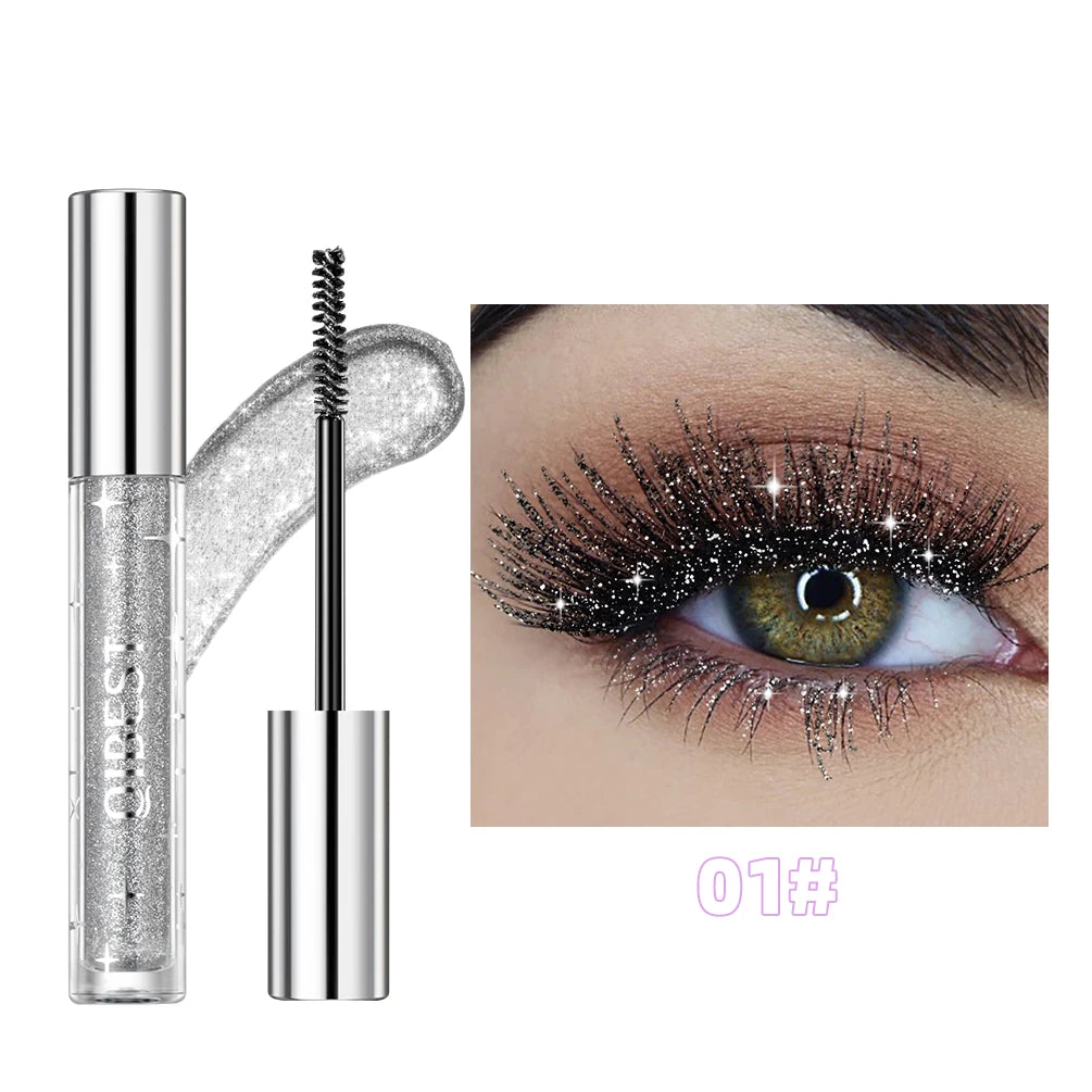 Elevate Your Look with 1 PC Diamond Glitter Mascara for Dazzling, Long-Lasting Curl and Shine
