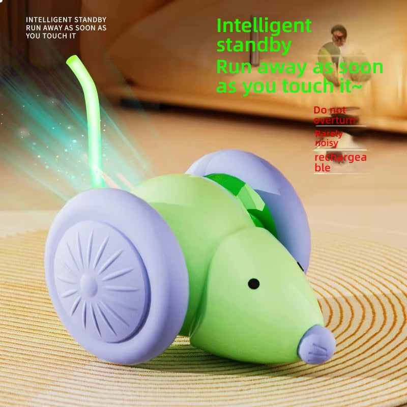 Exciting Electric Mouse Car Cat Toy - Interactive Automatic Teaser with Smart Obstacle Avoidance for Endless Feline Fun