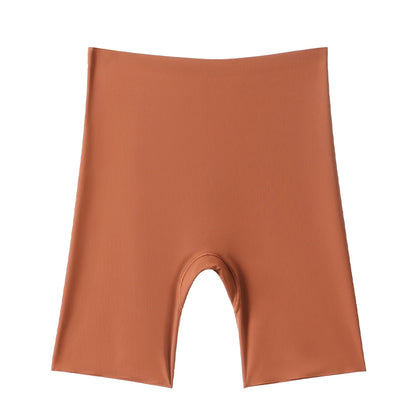 Seamless High Waist Ice Silk Boyshorts for Women - Tummy Control & Comfort with Hip Lift Design