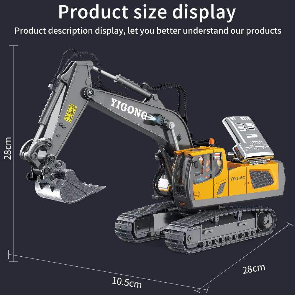 Exciting RC Excavator for Kids - Remote Control Dump Truck and Bulldozer Toys - Perfect Gift for Young Engineers