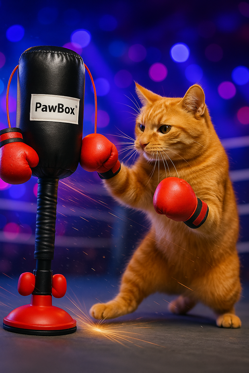 Engaging and Interactive Cat Punching Bag Toy with Gloves - The Ultimate Fun for Kittens and Small Dogs!