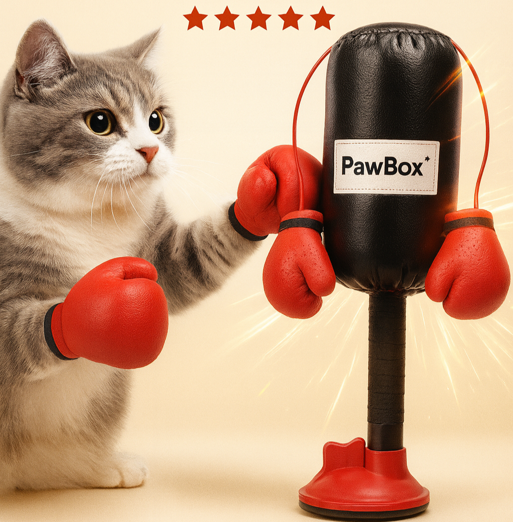Engaging and Interactive Cat Punching Bag Toy with Gloves - The Ultimate Fun for Kittens and Small Dogs!