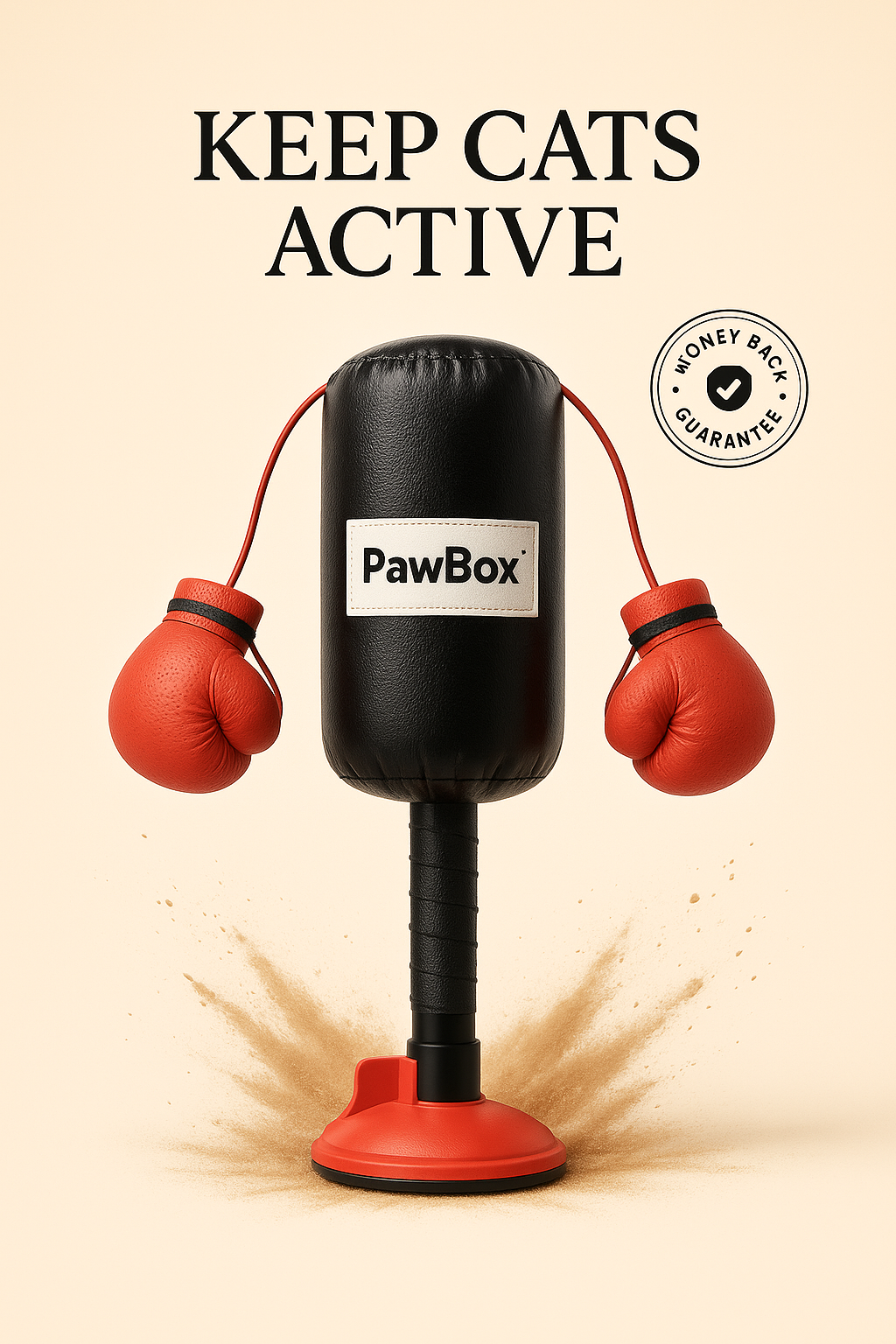 Engaging and Interactive Cat Punching Bag Toy with Gloves - The Ultimate Fun for Kittens and Small Dogs!