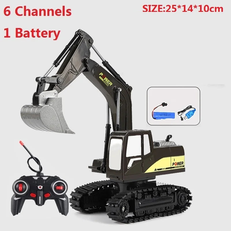 Exciting RC Excavator for Kids - Remote Control Dump Truck and Bulldozer Toys - Perfect Gift for Young Engineers