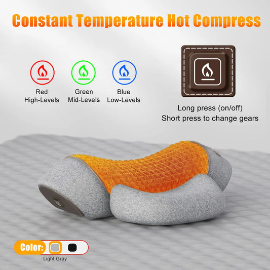 Ultimate Electric Neck Massager Pillow with Hot Compress & Vibration - Relax and Relieve Neck and Shoulder Tension Effortlessly