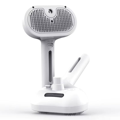 Transform Your Cat's Grooming Routine with the ROJECO Professional Electric Steam Hair Straightener Comb - Perfect for Pet Massage & Luxurious Hair Care