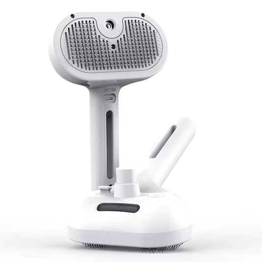 Transform Your Cat's Grooming Routine with the ROJECO Professional Electric Steam Hair Straightener Comb - Perfect for Pet Massage & Luxurious Hair Care