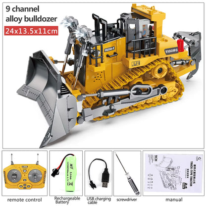 Exciting RC Excavator for Kids - Remote Control Dump Truck and Bulldozer Toys - Perfect Gift for Young Engineers
