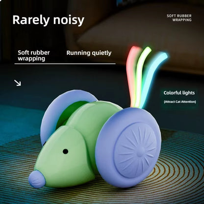 Exciting Electric Mouse Car Cat Toy - Interactive Automatic Teaser with Smart Obstacle Avoidance for Endless Feline Fun