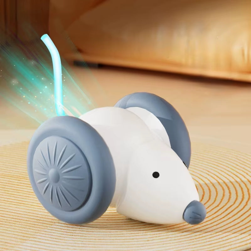 Exciting Electric Mouse Car Cat Toy - Interactive Automatic Teaser with Smart Obstacle Avoidance for Endless Feline Fun