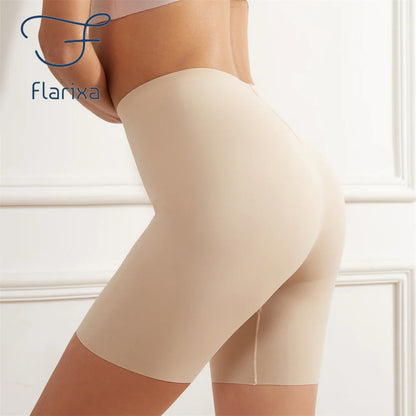 Seamless High Waist Ice Silk Boyshorts for Women - Tummy Control & Comfort with Hip Lift Design