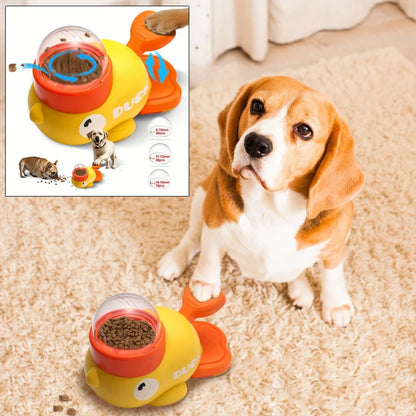Quirky Cartoon Duck Dog Feeder - Fun Puzzle Toy for Foodie Pups!