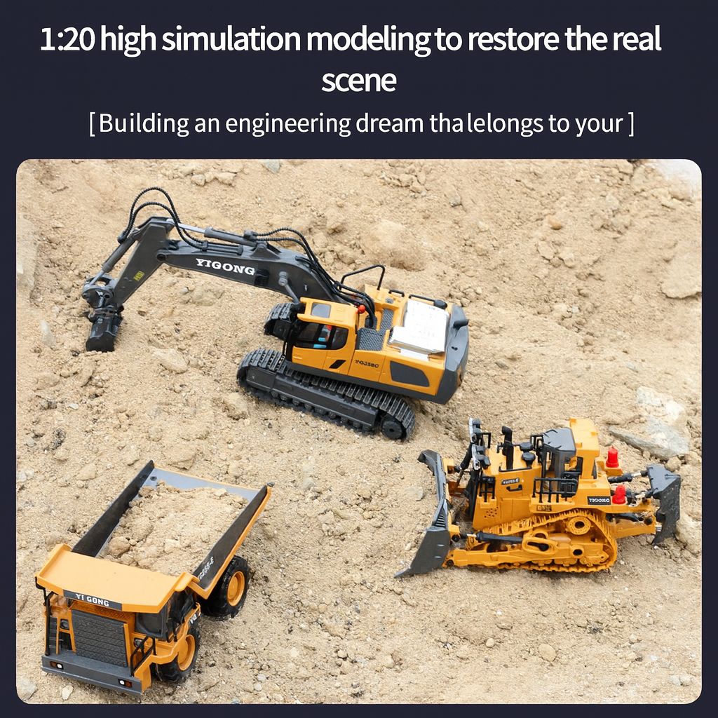 Landbreaker™ — Remote Control Dump Truck and Bulldozer Toys - Perfect Gift for Young Engineers