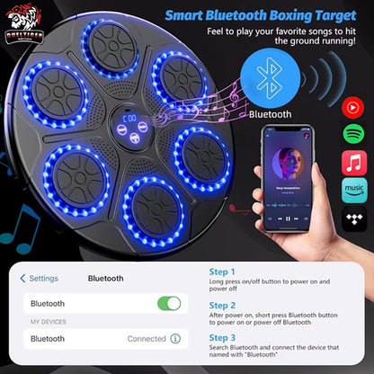 Elevate Your Fitness Game with the Smart Bluetooth Music Boxing Machine - Your Ultimate Wall-Mounted Boxing Trainer!