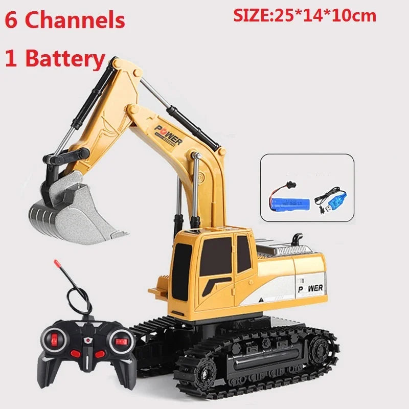 Exciting RC Excavator for Kids - Remote Control Dump Truck and Bulldozer Toys - Perfect Gift for Young Engineers