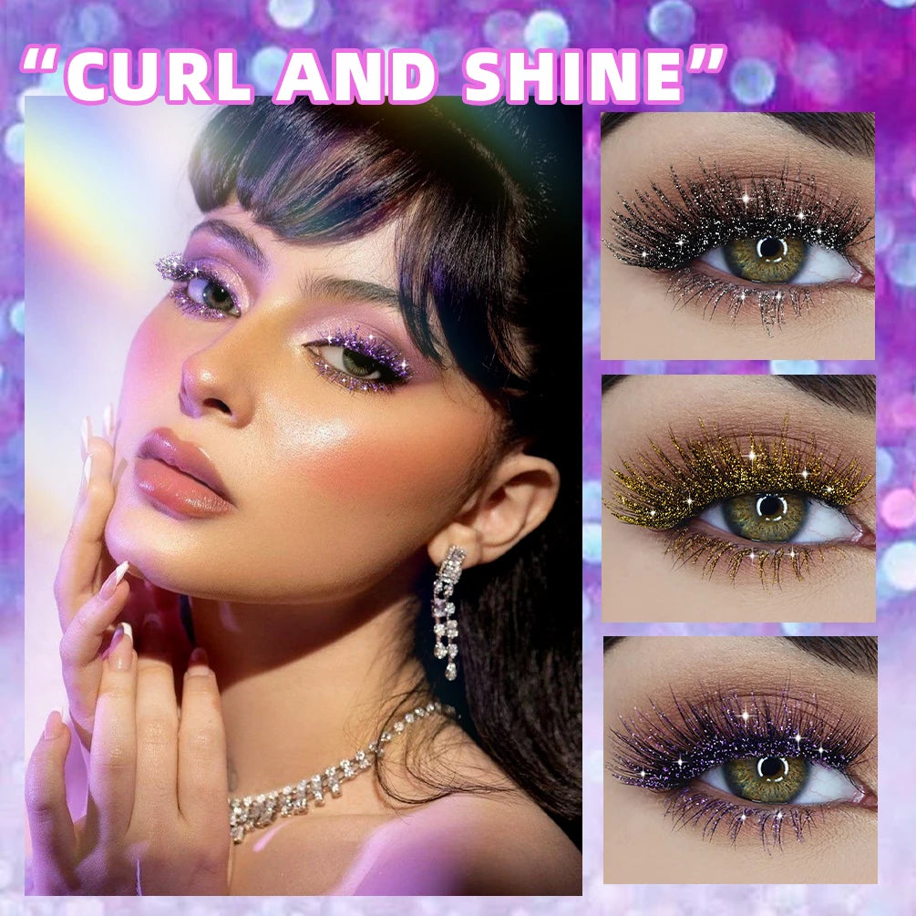 Elevate Your Look with 1 PC Diamond Glitter Mascara for Dazzling, Long-Lasting Curl and Shine