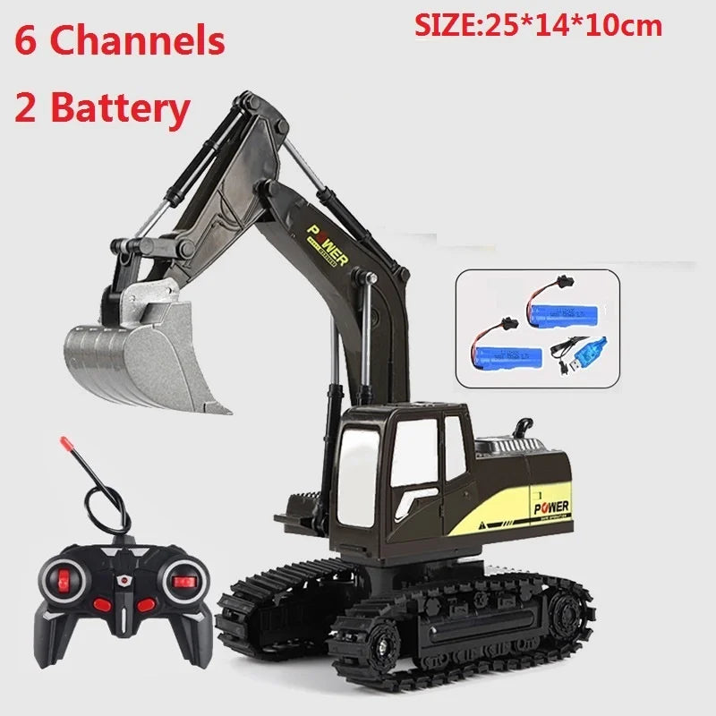 Exciting RC Excavator for Kids - Remote Control Dump Truck and Bulldozer Toys - Perfect Gift for Young Engineers