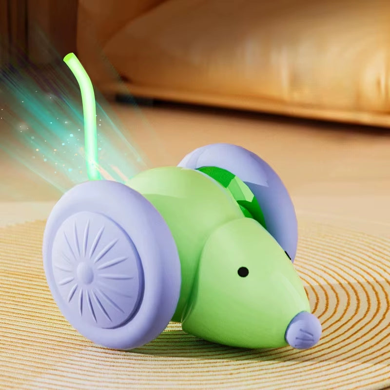 Exciting Electric Mouse Car Cat Toy - Interactive Automatic Teaser with Smart Obstacle Avoidance for Endless Feline Fun