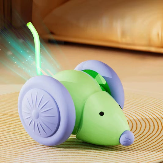 Exciting Electric Mouse Car Cat Toy - Interactive Automatic Teaser with Smart Obstacle Avoidance for Endless Feline Fun