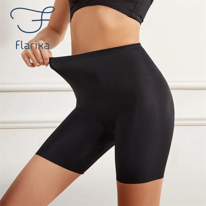 Seamless High Waist Ice Silk Boyshorts for Women - Tummy Control & Comfort with Hip Lift Design