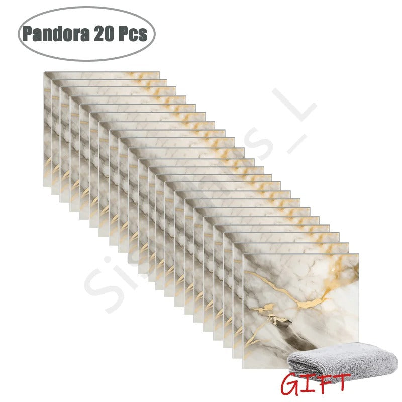 MarbleLux™ PVC Tile Stickers: Stylish, Waterproof & Easy