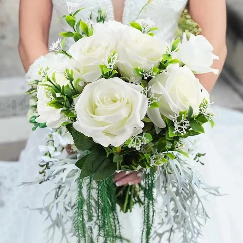 EverBloom Silk Rose Bouquet - Timeless Elegance in Bloom