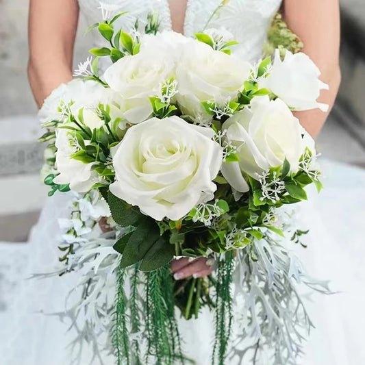 EverBloom Silk Rose Bouquet - Timeless Elegance in Bloom