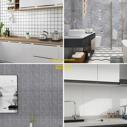 MarbleLux™ PVC Tile Stickers: Stylish, Waterproof & Easy