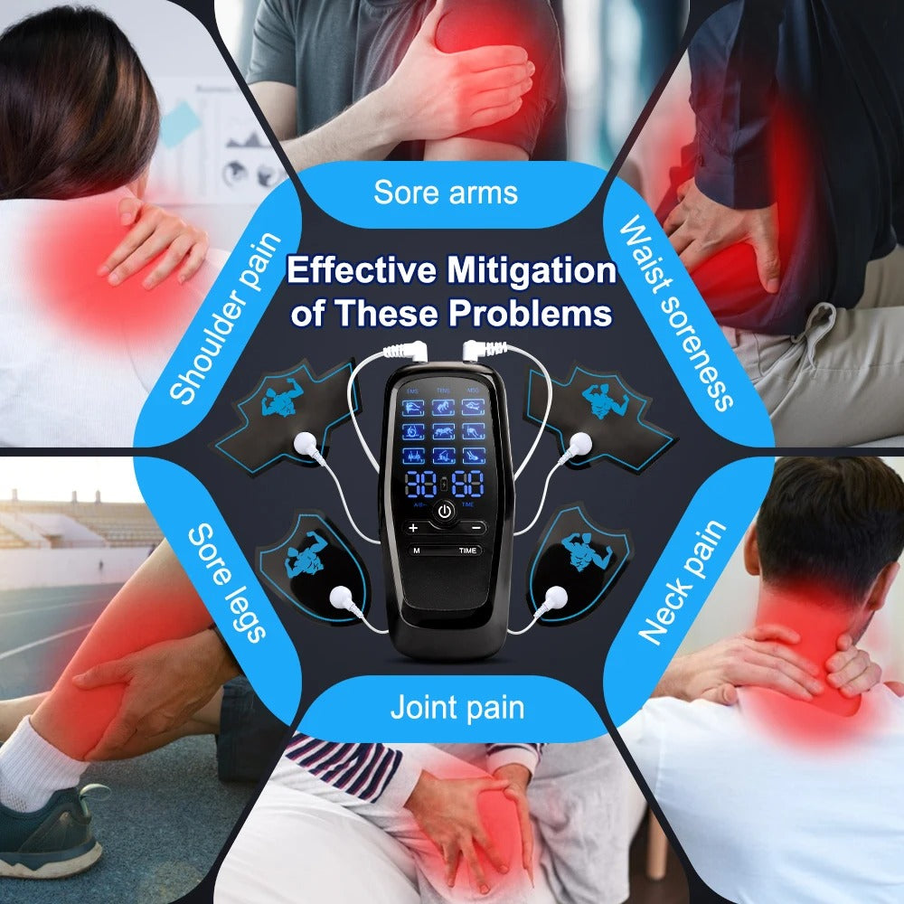 PulseThera™ EMS Muscle Stimulator — Digital Therapy Device