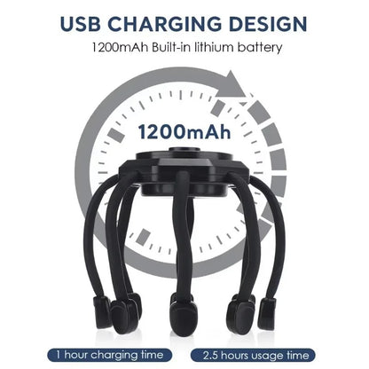 🐙 RelaxClaw™ Electric Head Massager — Rechargeable