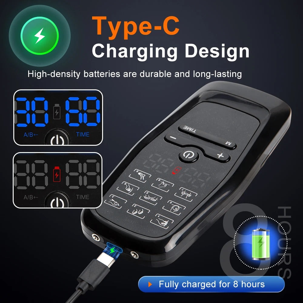 PulseThera™ EMS Muscle Stimulator — Digital Therapy Device