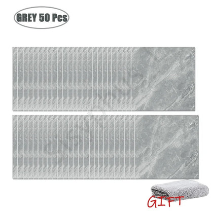 MarbleLux™ PVC Tile Stickers: Stylish, Waterproof & Easy