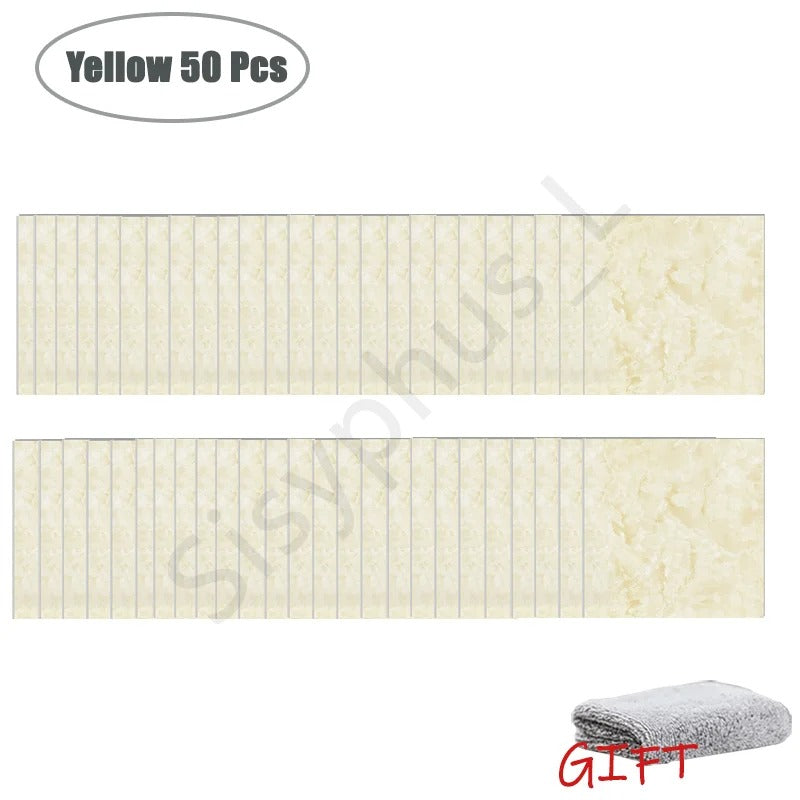 MarbleLux™ PVC Tile Stickers: Stylish, Waterproof & Easy