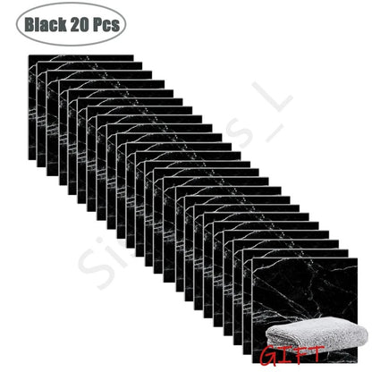 MarbleLux™ PVC Tile Stickers: Stylish, Waterproof & Easy